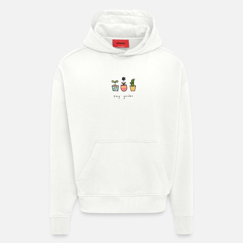 Tiny Garden Blumentöpfe - Hoodie- made by SPREAD  - OFF WHITE