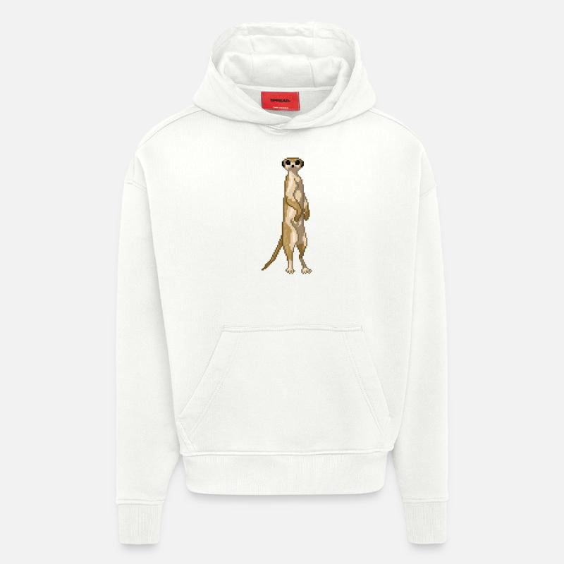 Suricate - Sweat à capuche bio épais oversize fabriqué en UE - OFF WHITE