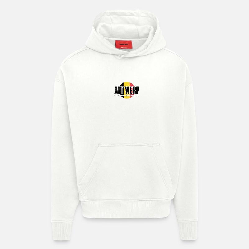 We Emblem Split Gelb Rot - Hoodie- made by SPREAD  - OFF WHITE