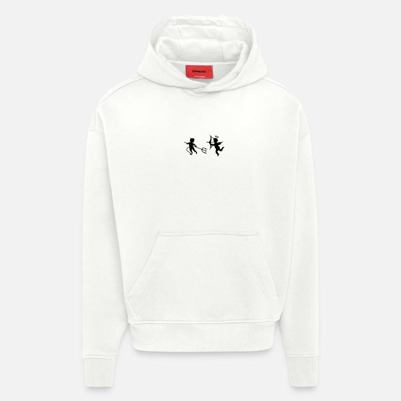 Ein kleiner Teufel und ein Engel - Hoodie- made by SPREAD  - OFF WHITE