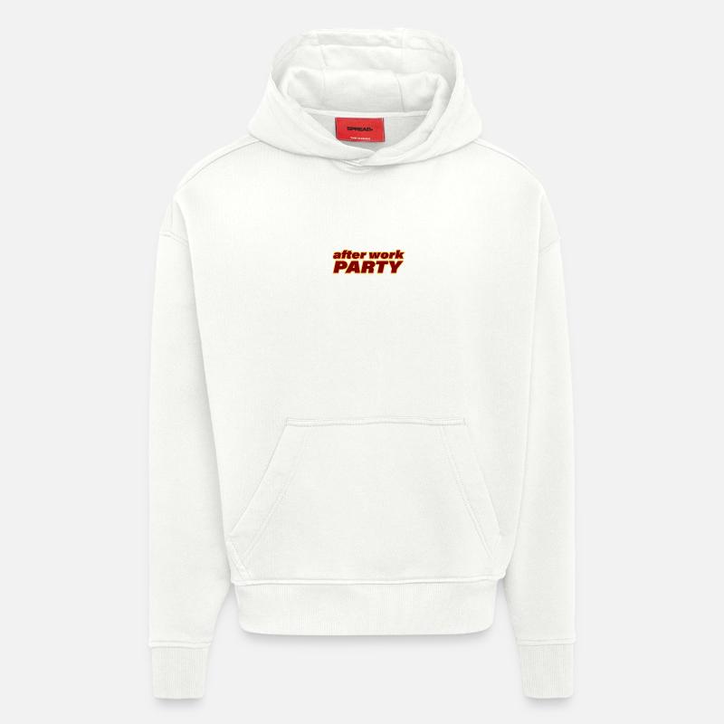 SOIRÉE AFTER WORK - Sweat à capuche bio épais oversize fabriqué en UE - OFF WHITE