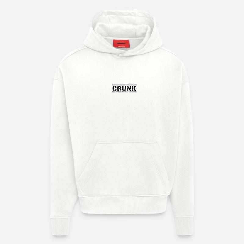 Crunk - Sweat à capuche bio épais oversize fabriqué en UE - OFF WHITE