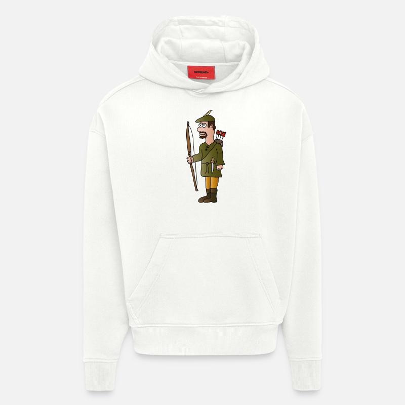 Robin - Sweat à capuche bio épais oversize fabriqué en UE - OFF WHITE