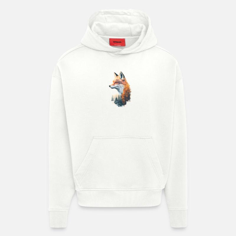 Fuchs im Herbstwald - Hoodie- made by SPREAD  - OFF WHITE