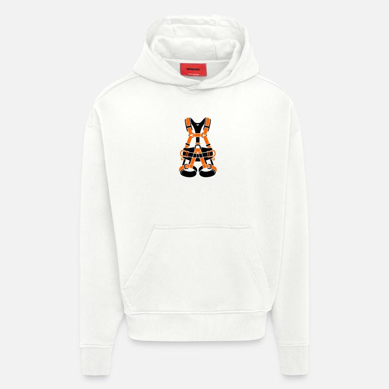 Klettergurt Baumpflege Baumkletterer Klettern - Hoodie- made by SPREAD  - OFF WHITE