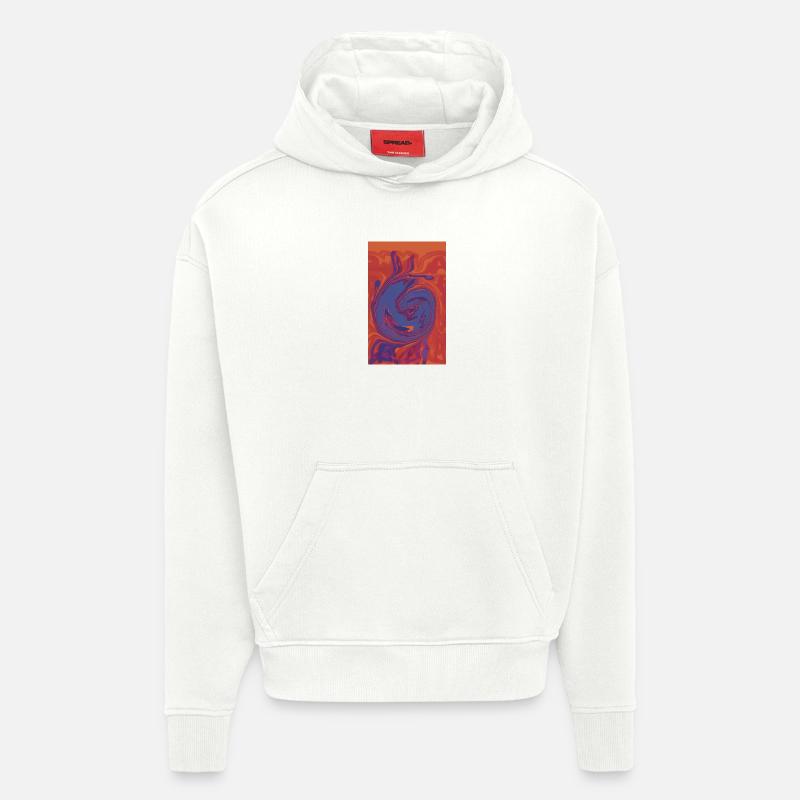 Spirale de l’Enfer de Marbre - Sweat à capuche bio épais oversize fabriqué en UE - OFF WHITE