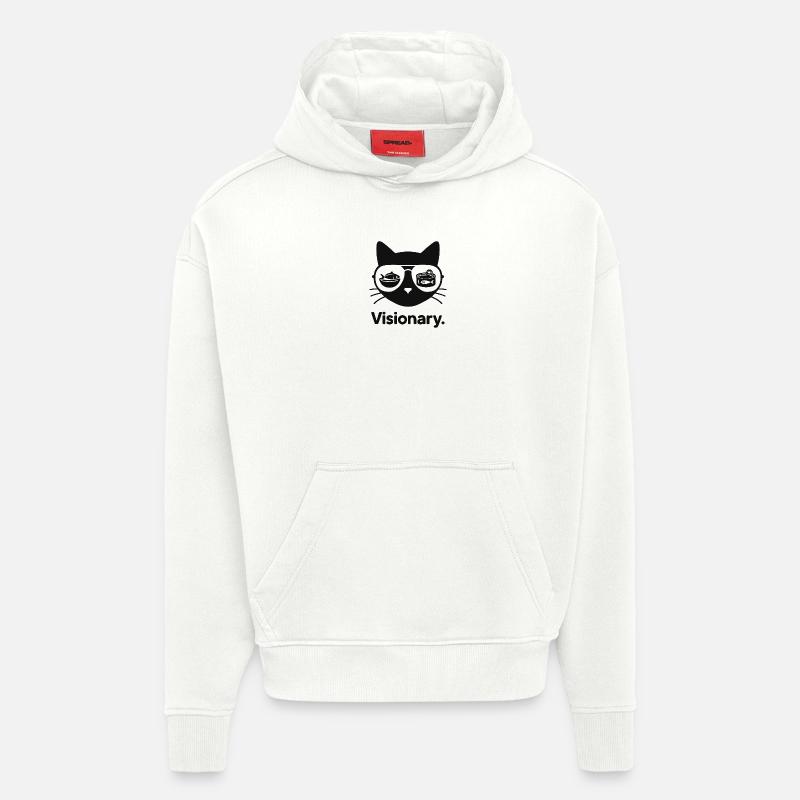 Visionäre Katzenfisch-Linsen - Hoodie- made by SPREAD  - OFF WHITE