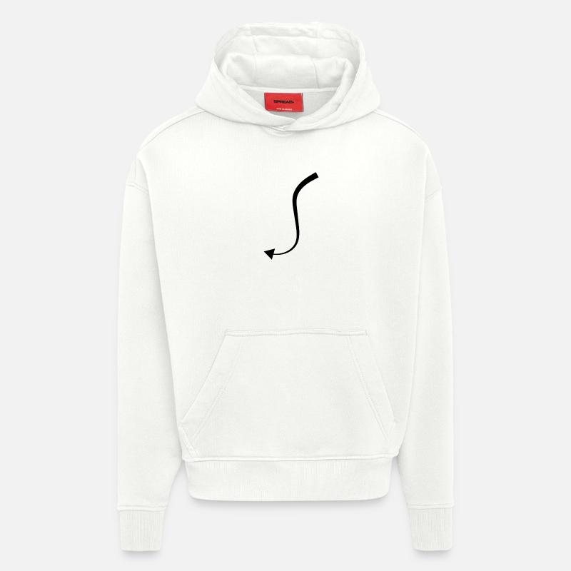 Queue du Diable - Sweat à capuche bio épais oversize fabriqué en UE - OFF WHITE