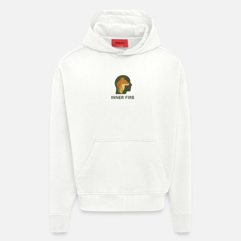 Inner Fire – The Glow Inside - Hoodie- made by SPREAD - OFF WHITE