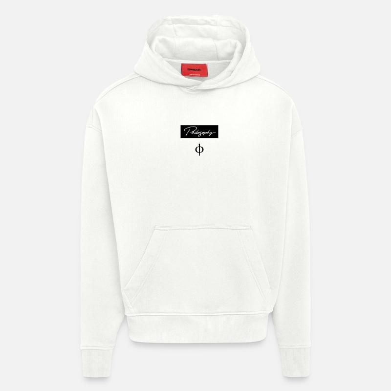 Philosophy φ - Sweat à capuche bio épais oversize fabriqué en UE - OFF WHITE