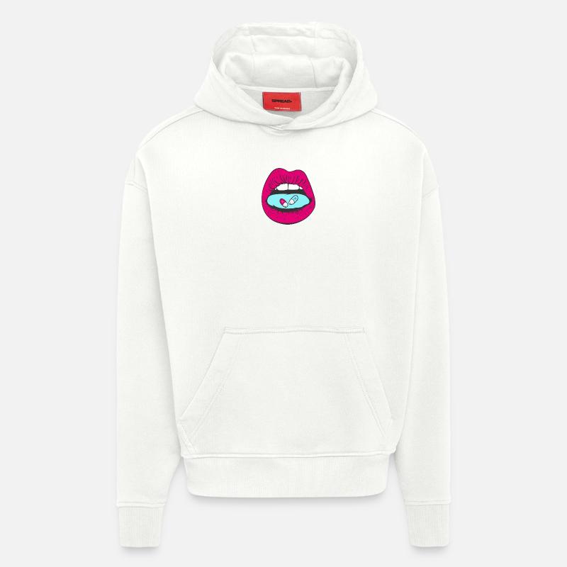 PalmX Pop art illustration - Sweat à capuche bio épais oversize fabriqué en UE - OFF WHITE