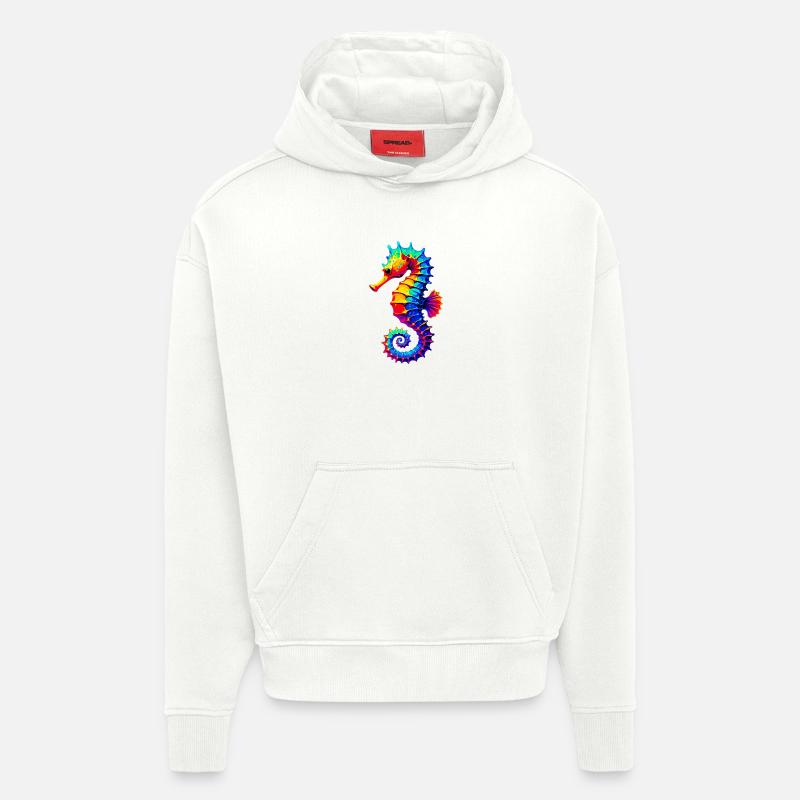 Seepferdchen - Hoodie- made by SPREAD  - OFF WHITE