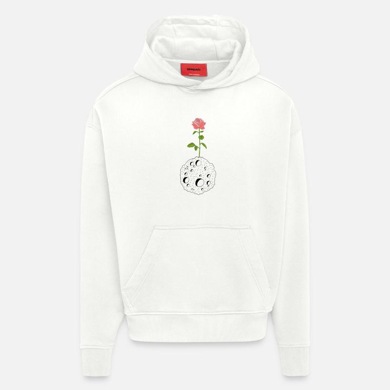 Die Blume und der schwarze Planet - Hoodie- made by SPREAD  - OFF WHITE