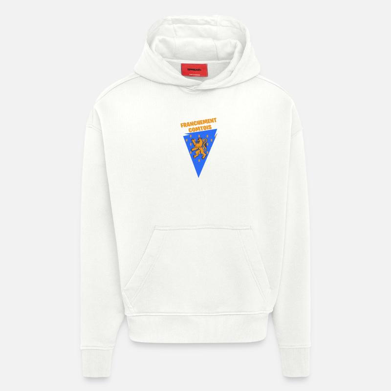 Franchement comtois - Sweat à capuche bio épais oversize fabriqué en UE - OFF WHITE