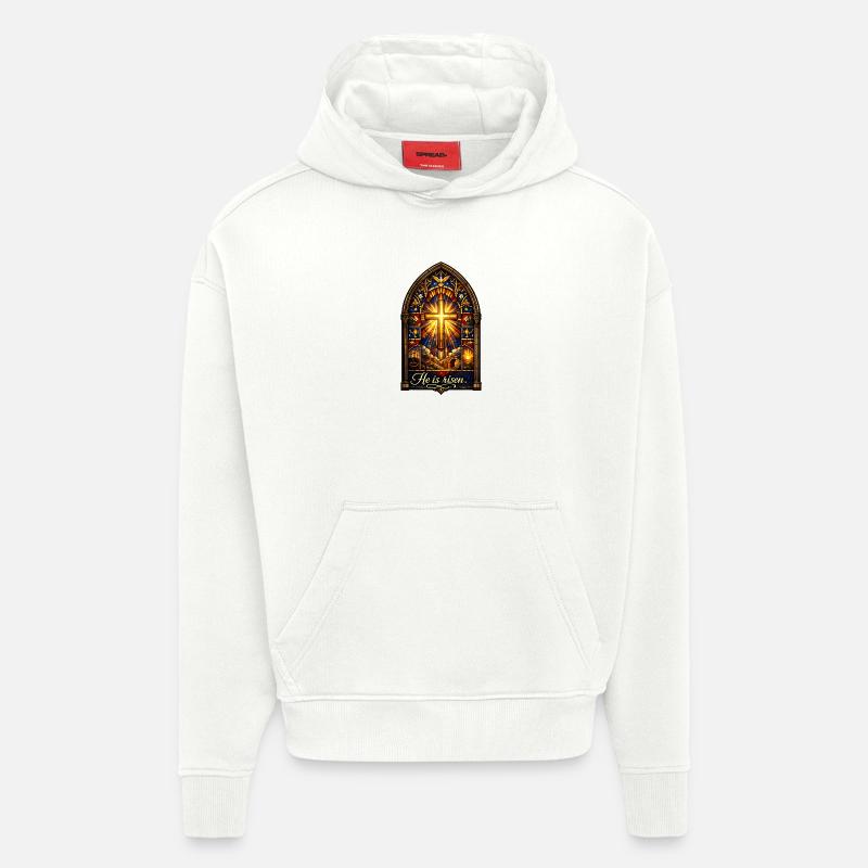He is Risen Ostern Jesus - Hoodie- made by SPREAD  - OFF WHITE