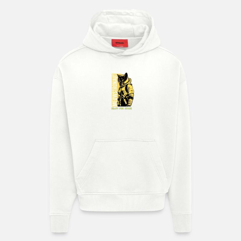 Space Ready Astronaut Cat - Hoodie- made by SPREAD  - OFF WHITE