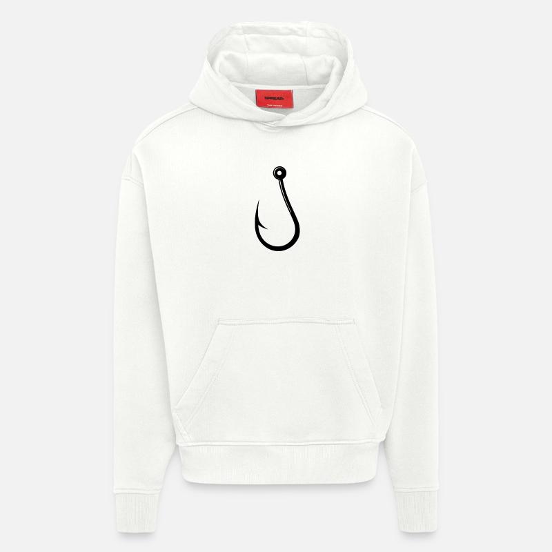 Fish hook - Hoodie- made by SPREAD  - OFF WHITE