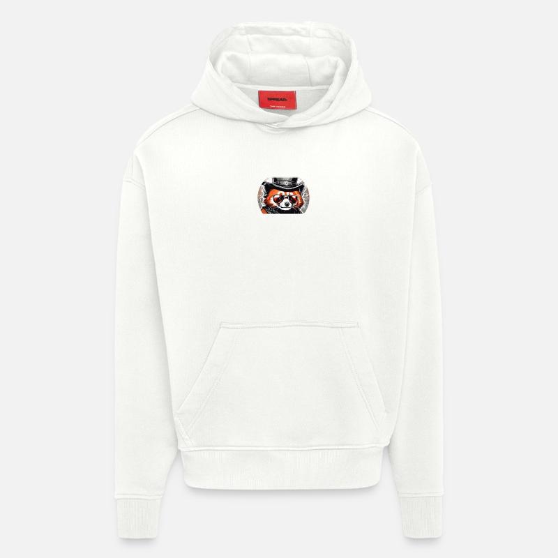Roter Panda Hut - Hoodie- made by SPREAD - OFF WHITE