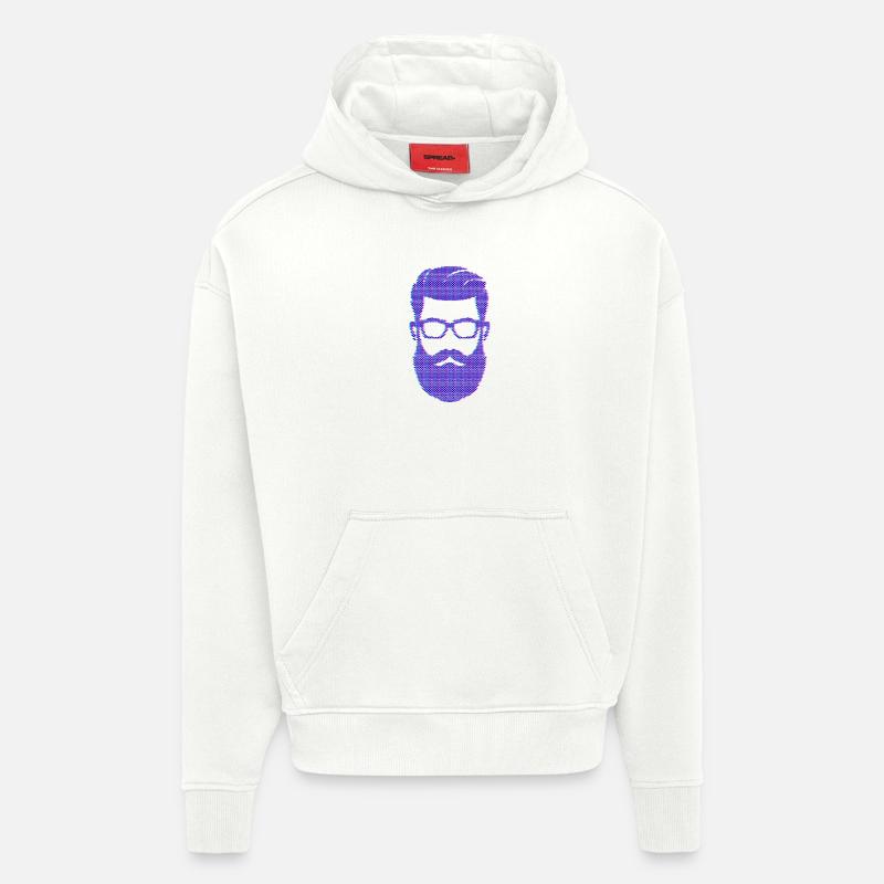 Bartträger Männlichkeit Schnurrbart Bart - Hoodie- made by SPREAD  - OFF WHITE