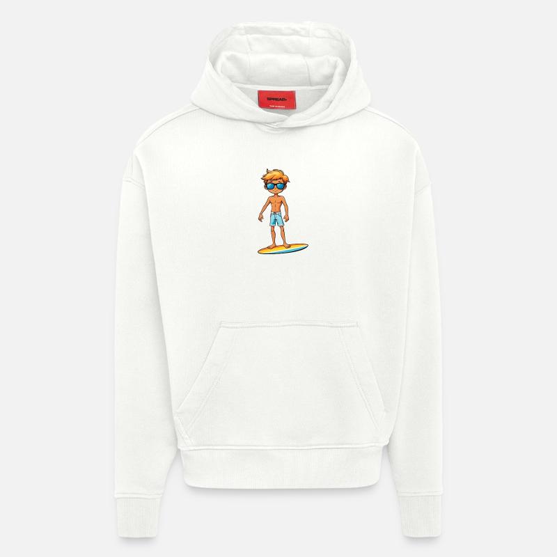 Cooler junger Surfer Dude Boy - Hoodie- made by SPREAD  - OFF WHITE