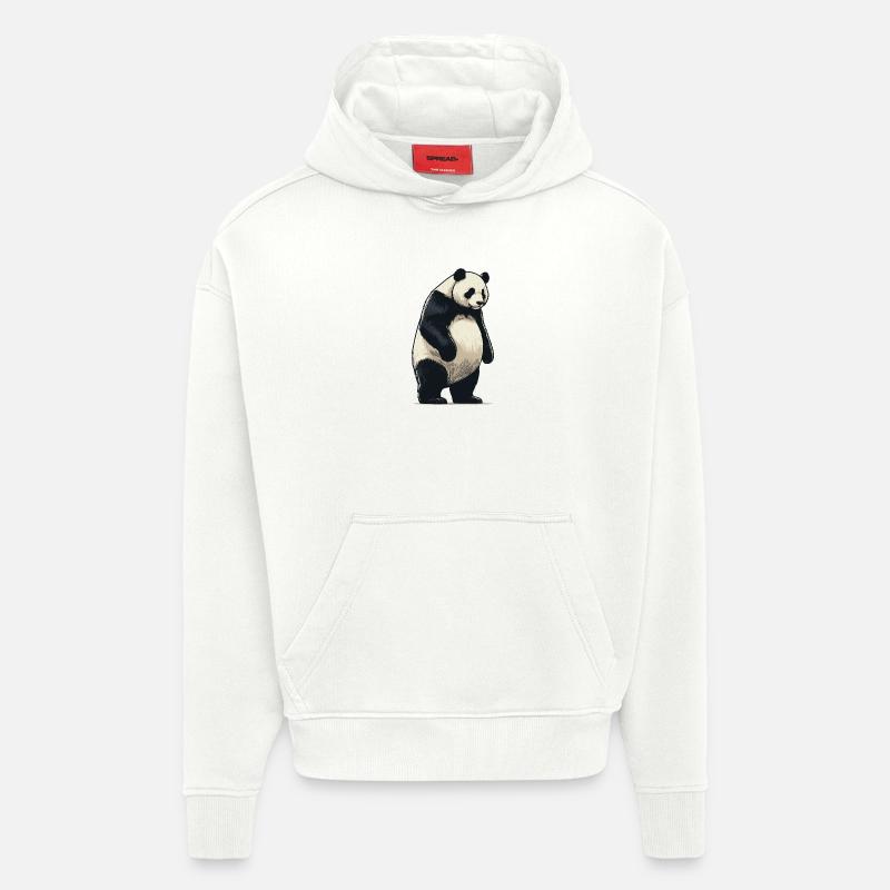 Panda - Hoodie- made by SPREAD  - OFF WHITE