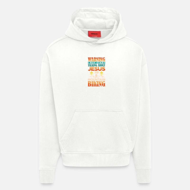 VTT VTT VTT Jésus Christianisme - Sweat à capuche bio épais oversize fabriqué en UE - OFF WHITE