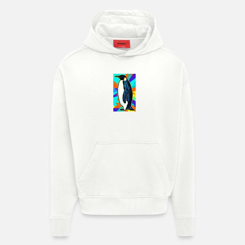 pingouin - Sweat à capuche bio épais oversize fabriqué en UE - OFF WHITE