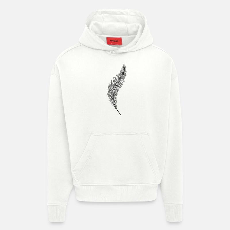 Feather - Hoodie- made by SPREAD  - OFF WHITE