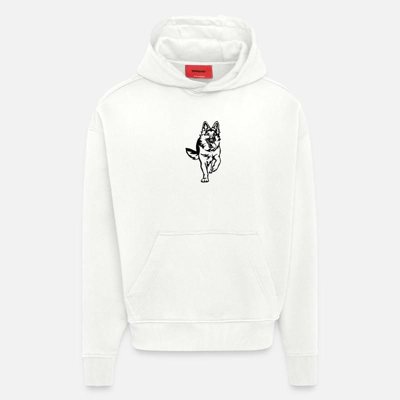 Deutscher Schäferhund - Hoodie- made by SPREAD  - OFF WHITE