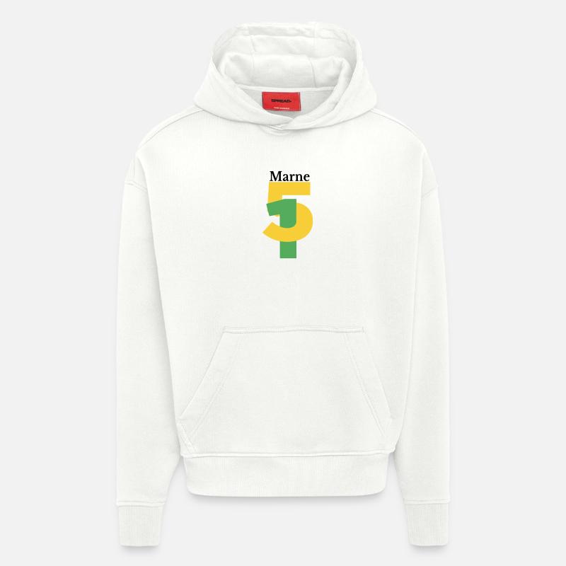 Marne - Sweat à capuche bio épais oversize fabriqué en UE - OFF WHITE