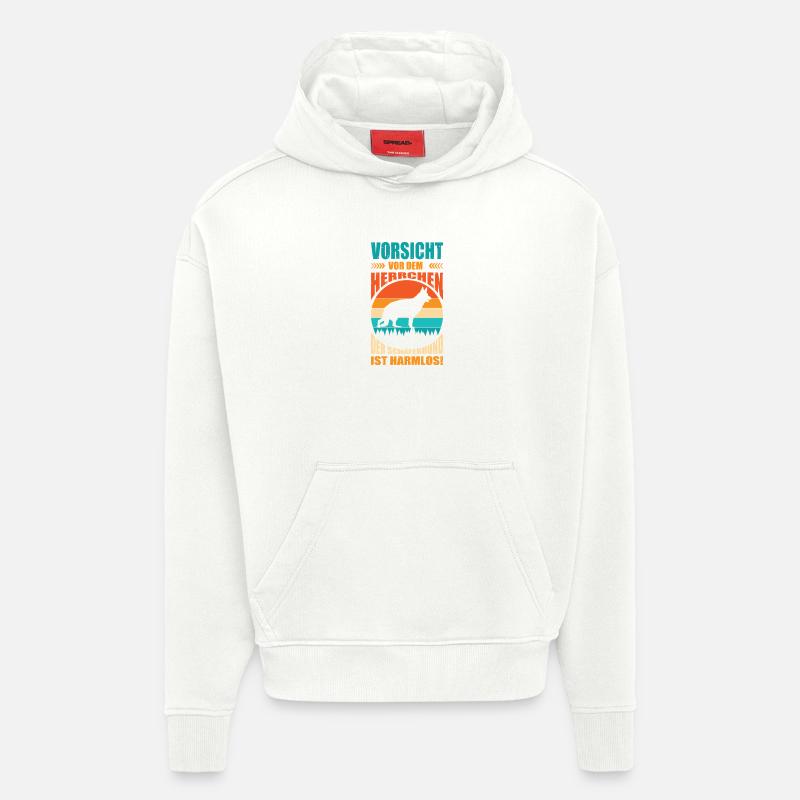 Schäferhund Geschenke Hund Herrchen Gassi - Hoodie- made by SPREAD  - OFF WHITE