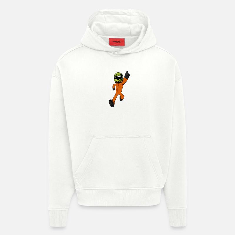 pilote de course - Sweat à capuche bio épais oversize fabriqué en UE - OFF WHITE