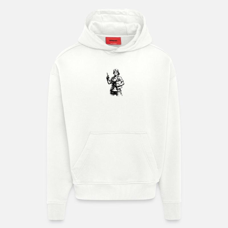 Freundliche Krankenschwester Comic Stil Schwarz We - Hoodie- made by SPREAD  - OFF WHITE