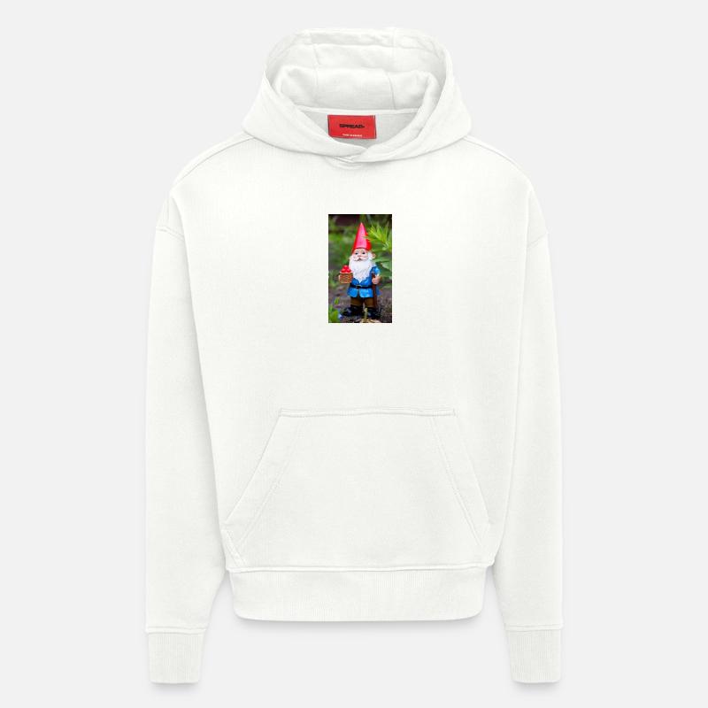Gartengnom mit Korb - Hoodie- made by SPREAD  - OFF WHITE