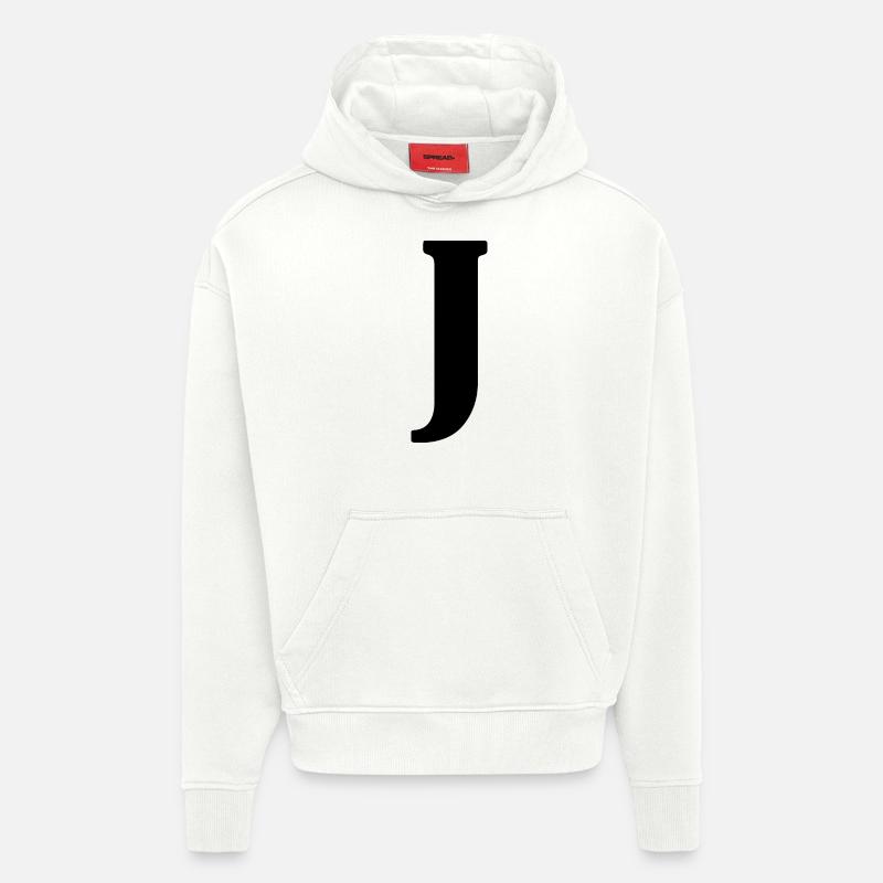 J - Sweat à capuche bio épais oversize fabriqué en UE - OFF WHITE