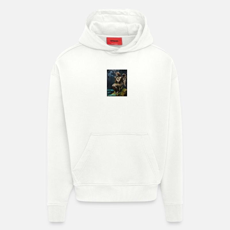 Rauchender Engel - Hoodie- made by SPREAD  - OFF WHITE