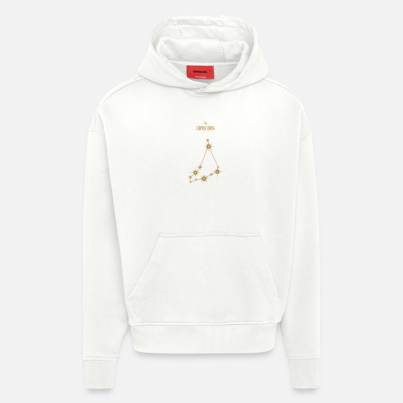 Steinbock Sternzeichen Sternbild Sternbild Golden - Hoodie- made by SPREAD  - OFF WHITE