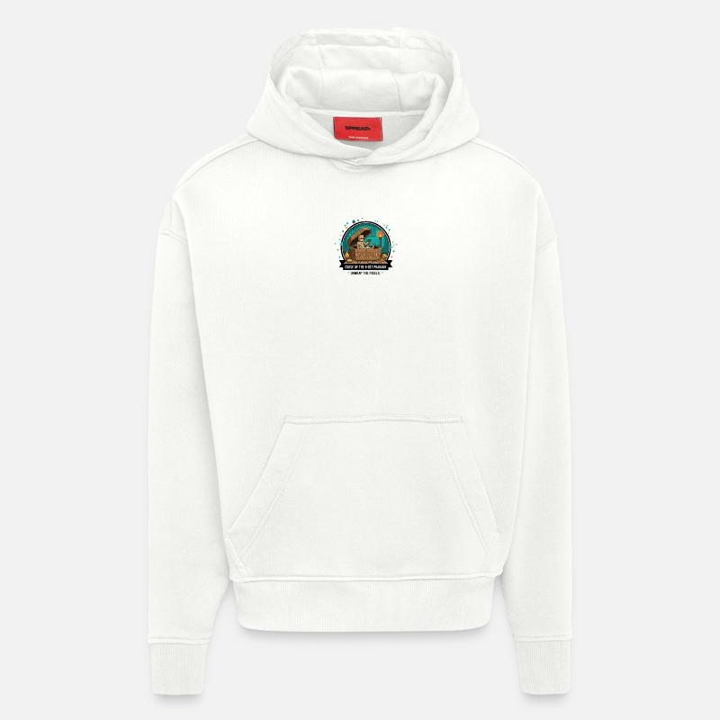 La Tombe du Pharaon 8-Bit - Sweat à capuche bio épais oversize fabriqué en UE - OFF WHITE
