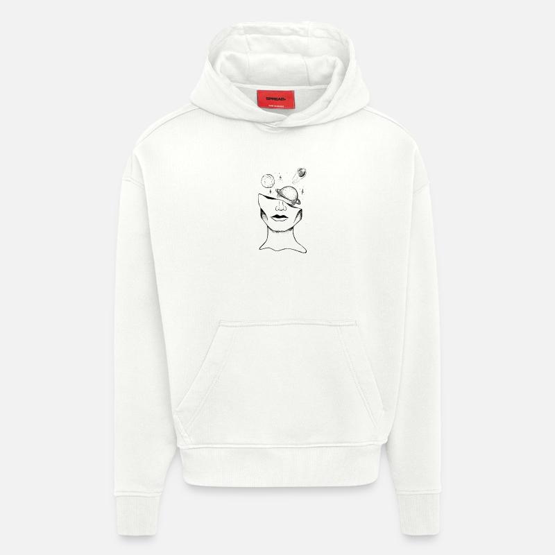 Kosmische Kunstgrafik - Hoodie- made by SPREAD - OFF WHITE