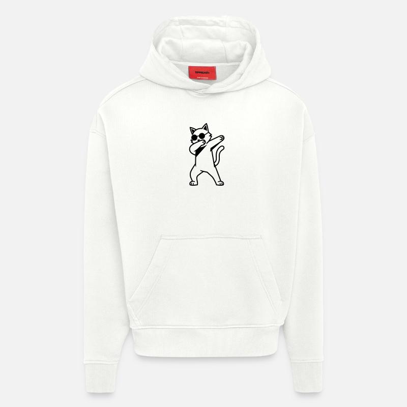 cat dab - Hoodie- made by SPREAD - OFF WHITE