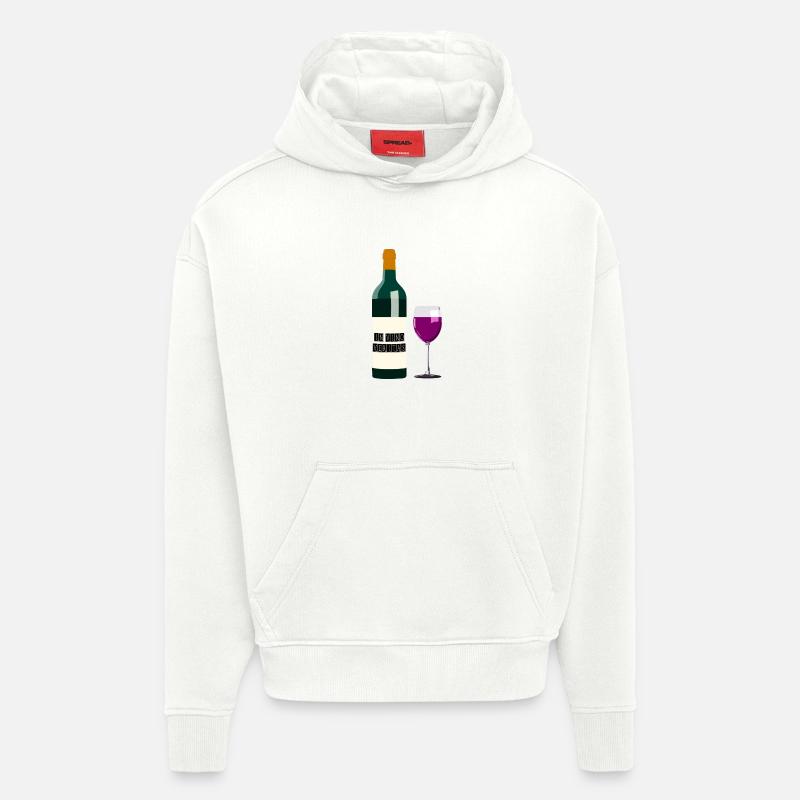 vin - Sweat à capuche bio épais oversize fabriqué en UE - OFF WHITE