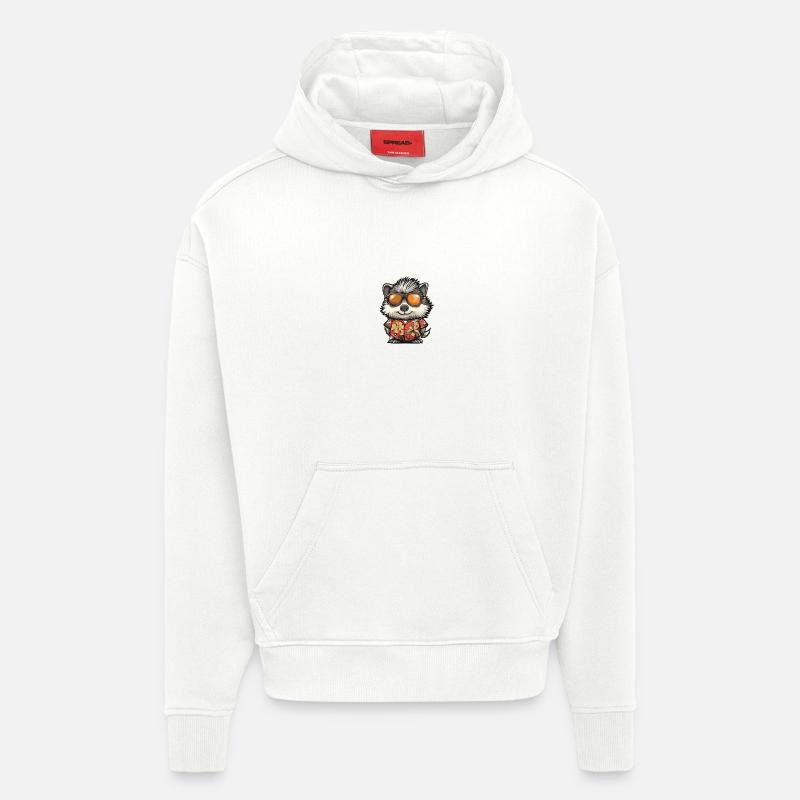 Igel Comic Cool Sommer - Hoodie- made by SPREAD  - OFF WHITE