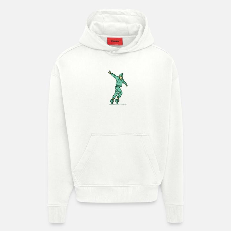 Danseuse #14 - Sweat à capuche bio épais oversize fabriqué en UE - OFF WHITE