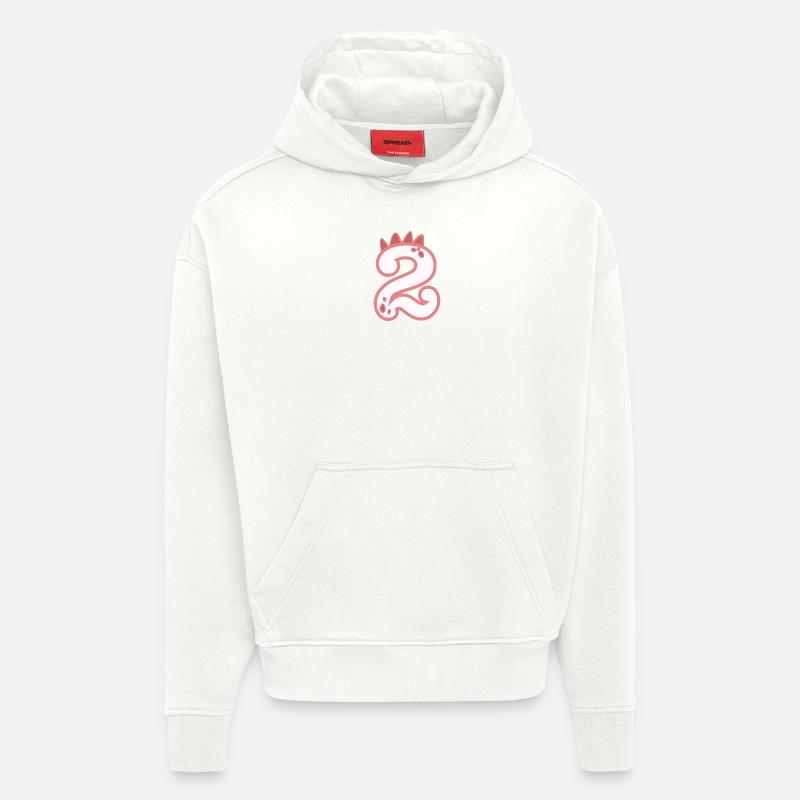 Numéro2 - Sweat à capuche bio épais oversize fabriqué en UE - OFF WHITE