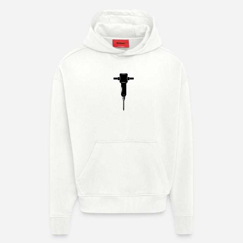 Krikhamer oder Presslufthammer - Hoodie- made by SPREAD  - OFF WHITE