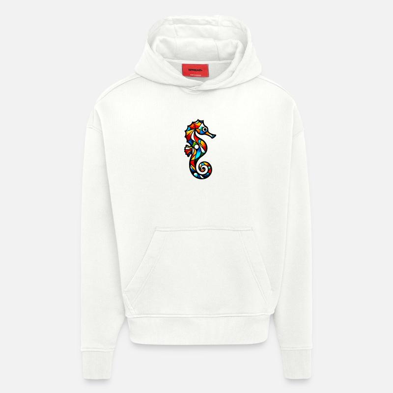 Seepferdchen - Hoodie- made by SPREAD  - OFF WHITE
