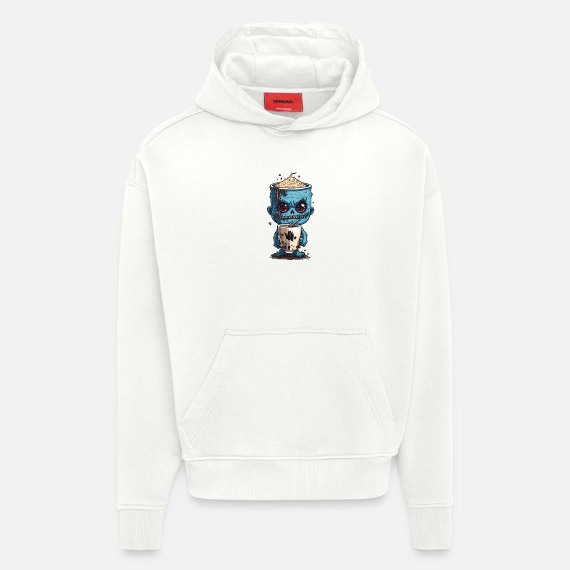 Kaffeemonster  - Koffein Zombie - Morgenmuffel - Hoodie- made by SPREAD  - OFF WHITE