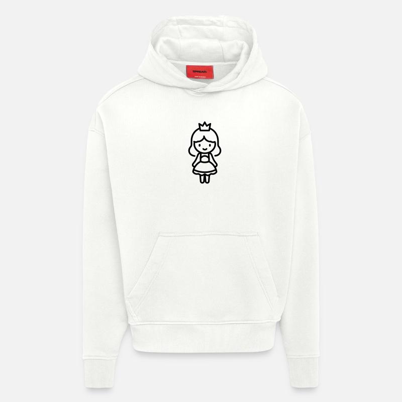 princesse - Sweat à capuche bio épais oversize fabriqué en UE - OFF WHITE