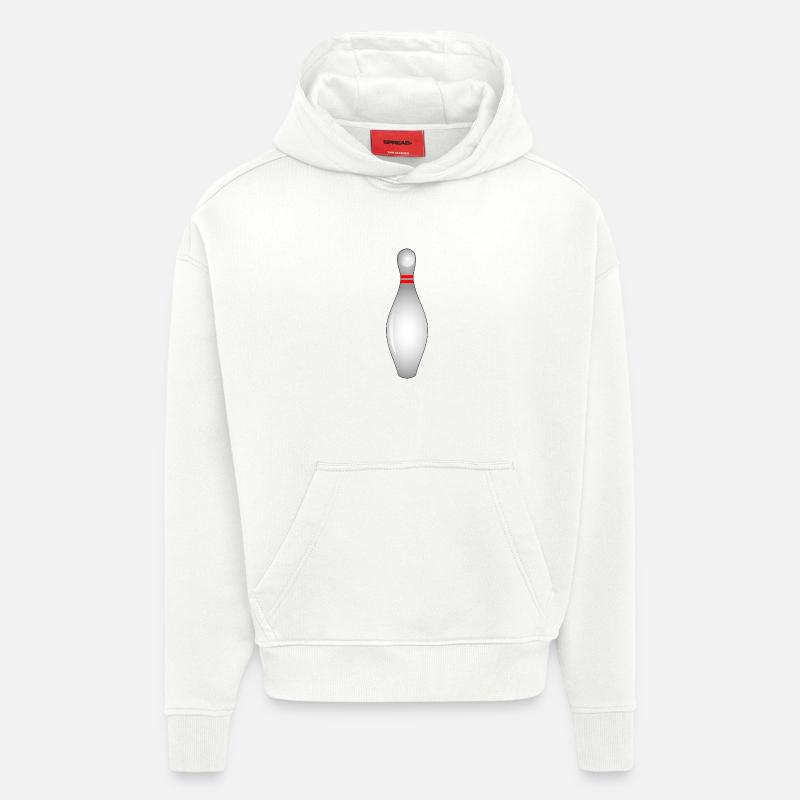 Bowling Pin - Sweat à capuche bio épais oversize fabriqué en UE - OFF WHITE