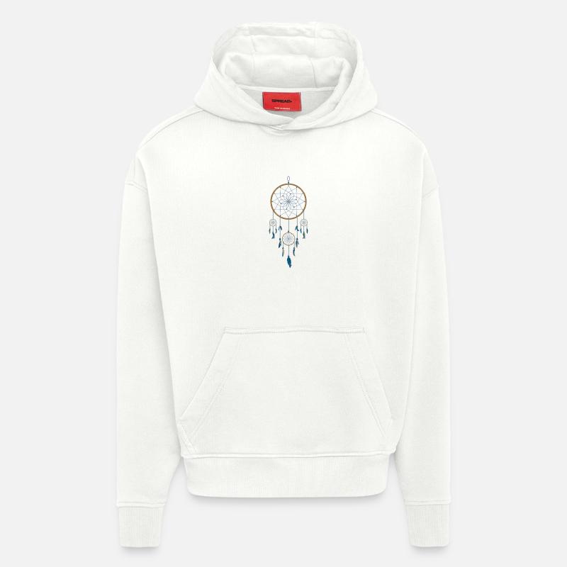 attrape-rêves - Sweat à capuche bio épais oversize fabriqué en UE - OFF WHITE